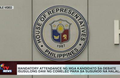 Mandatory attendance ng mga kandidato sa debate isusulong daw ng COMELEC para sa susunod na halalanan