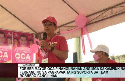 Former Mayor Oca pinangunahan ang mga Kakampink na Fernandino sa pagpapakita ng suporta sa team Robredo-Pangilinan