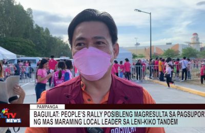 Baguilat: people’s rally posibleng magresulta sa pagsuporta ng mas maraming local leader sa Leni-Kiko tandem