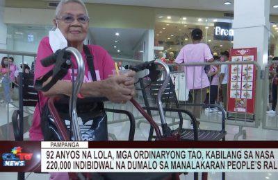 PAMPANGA | 92 anyos na lola, mga ordinaryong tao, kabilang sa nasa 220,000 indibidwal na dumalo sa Manalakaran People’s Rally