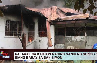 PAMPANGA | Kalakal na karton naging sanhi ng sunog sa isang bahay sa San Simon