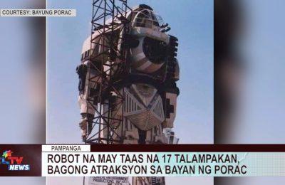 Robot na may taas na 17 talampakan, bagong atraksyon sa bayan ng Porac