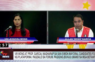 VM Wong at Prof. Garcia, nagharap sa San Simon mayoral candidates forum ng Plataporma; pagdalo sa forum, pagiging bukas umano sa mga botante