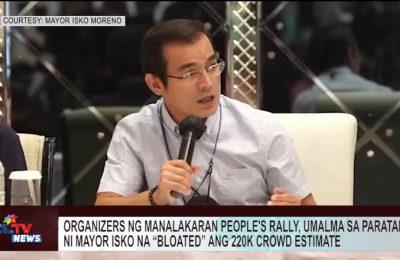 Organizers ng Manalakaran People’s Rally, umalma sa paratang ni Mayor Isko na “bloated” ang 220k crowd estimate