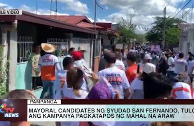 PAMPANGA | Mayoral candidates ng Syudad San Fernando, tuloy ang kampanya pagkatapos ng mahal na araw