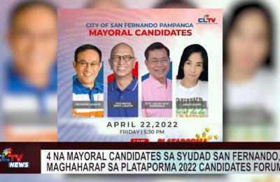 4 na mayoral candidates sa Syudad San Fernando, maghaharap sa Plataporma 2022 Candidates Forum