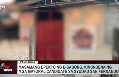 PAMPANGA | Masamang epekto ng E-sabong, kinundena ng mga mayoral candidate sa Syudad San Fernando