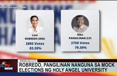 ANGELES CITY | Robredo, Pangilinan nanguna sa mock elections ng Holy Angel University