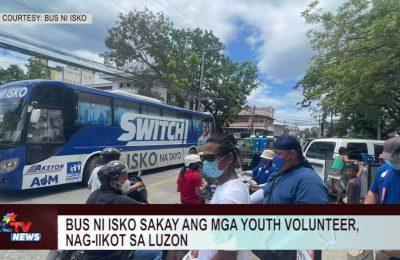 Bus ni Isko sakay ang mga youth volunteer, nag-iikot sa Luzon