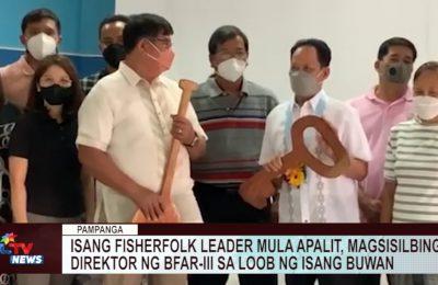 Isang fisherfolk leader mula Apalit, magsisilbing direktor ng BFAR-III sa loob ng isang buwan