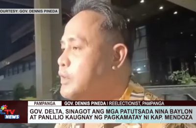 PAMPANGA | Gov. Delta, sinagot ang mga patutsada nina Baylon at Panlilio kaugnay ng pagkamatay ni Kap. Mendoza