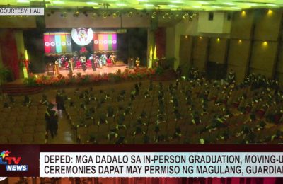 DEPED: Mga dadalo sa in-person graduation, moving-up ceremonies dapat may permiso ng magulang, guardian