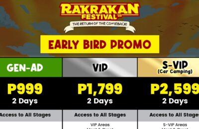 Rakrakan Festival 2023 Early Bird Promo Announced