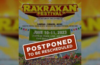 Rakrakan Festival 2023 Event Postponement