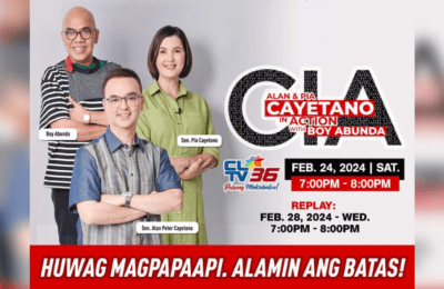 CLTV36 Unveils “Cayetano in Action with Boy Abunda,” a Compelling Legal Show with a Powerful Legacy