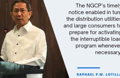 Navigating Crisis: Secretary Lotilla’s Address on Red and Yellow Power Alerts