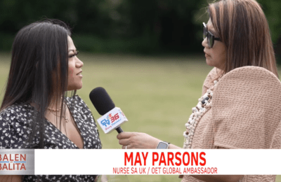 Filipina Nurse May Parsons Celebrated at London Barrio Fiesta, Named First OET Global Ambassador