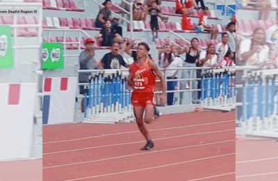 Pambato ng Central Luzon sa Palarong Pambansa, nag-set ng bagong record sa 400-meter run