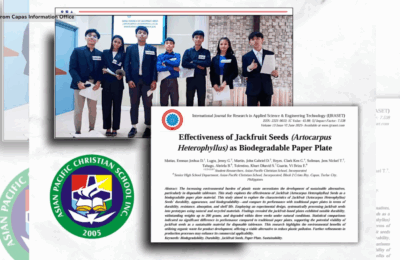 Capas students create biodegradable plates from langka seeds