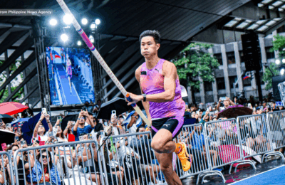 EJ Obiena, naghari sa Atletang Ayala World Pole Vault Challenge
