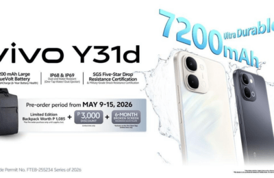 SPECIAL OFFER: Pre-order vivo Y31d with Php 3k off