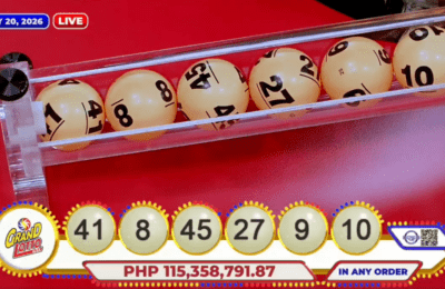 Bataan bettor, wagi ng higit ₱115-M sa Grand Lotto 6/55