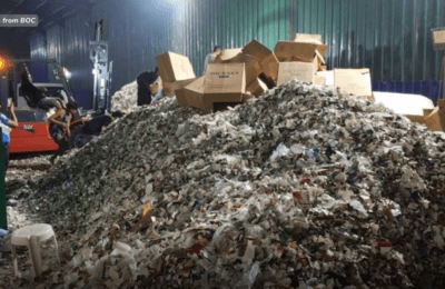 ₱129-M halaga ng abandoned cigarettes, sinira ng BOC