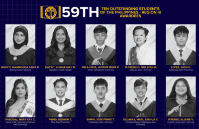 10 lider-estudyante sa Central Luzon, kinilala bilang outstanding students ng rehiyon