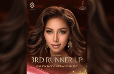 Kapampangan beauty queen, kinoronahang Miss Asia Pacific Int’l 2026 3rd runner-up